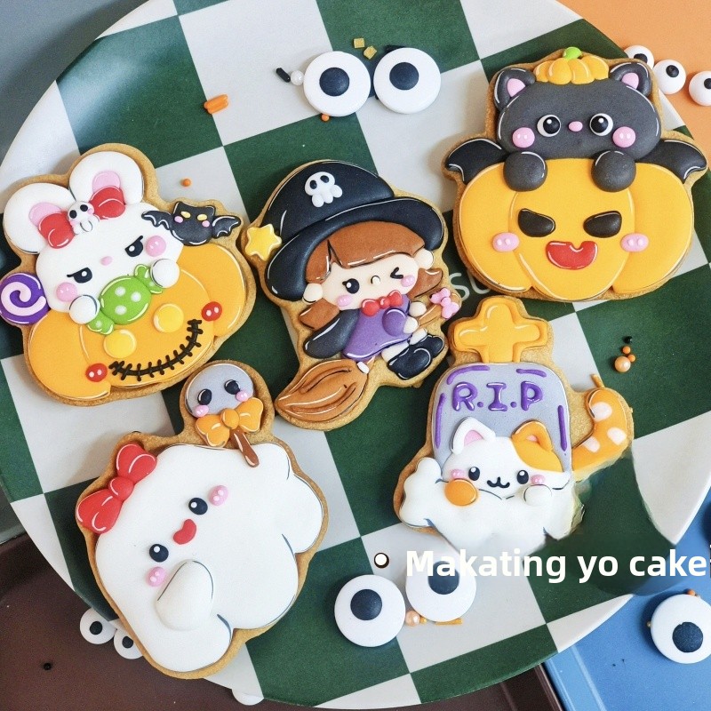 Kitchen Witch Baking - loween Pumpkin Witch Ghost Cartoon Sugar