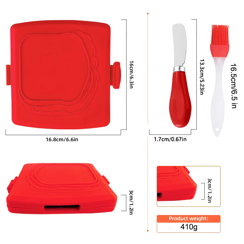 3pack Food Grade Sandwich Toas - Baking Kitchen Set 评论和价格
