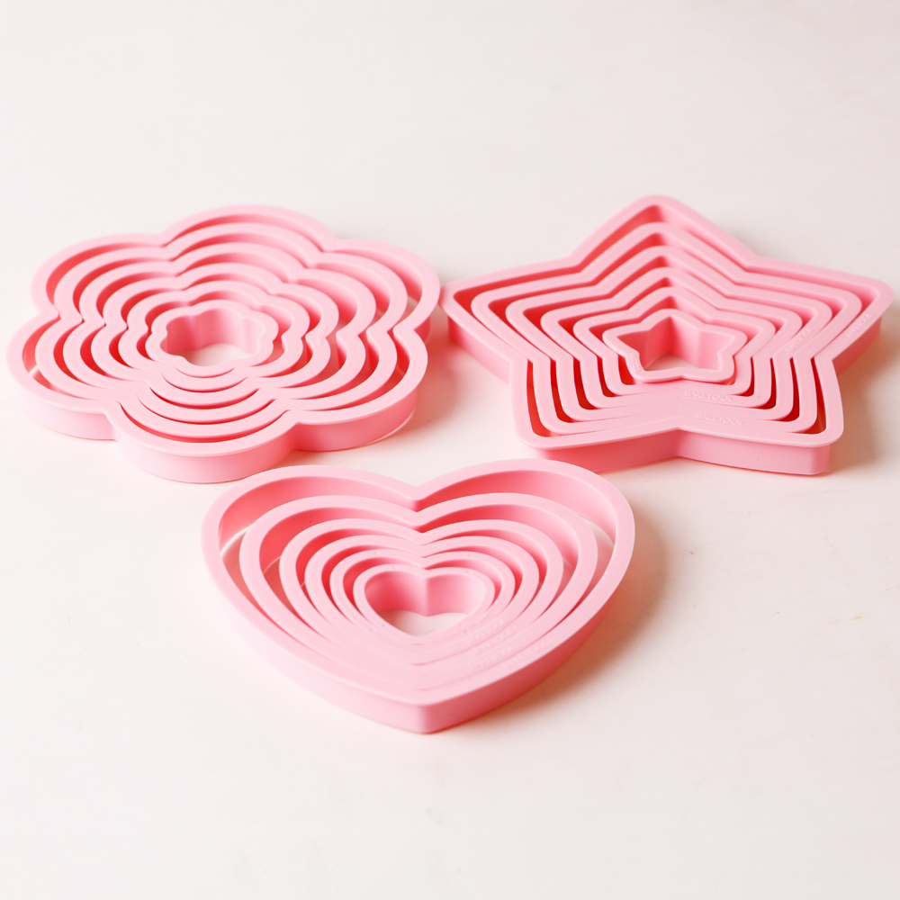 1set/3sets Pink Heart Star Flo - Baking Kitchen Set 评论和价格