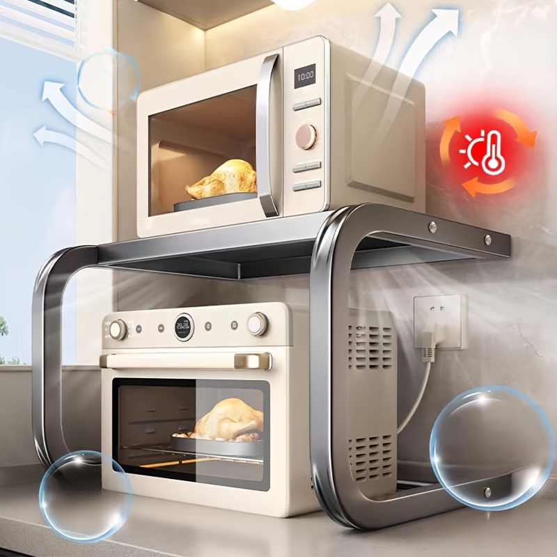 Spacious 2-Tier Metal Microwav - Kitchen Baking Rack 评论和价格