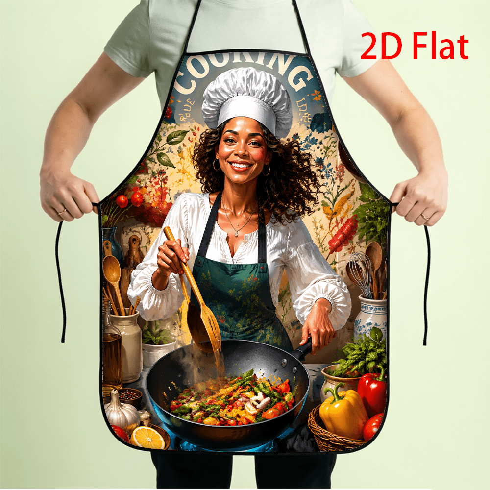 1pc 2D Flat Printed Female Che - Kitchen Baking Background 评论和价格