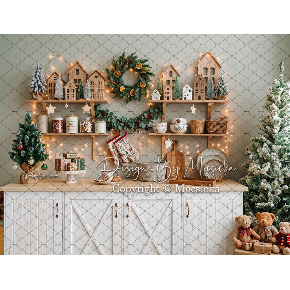 Mocsicka Christmas Gingerbread - Kitchen Baking Background 评论和价格