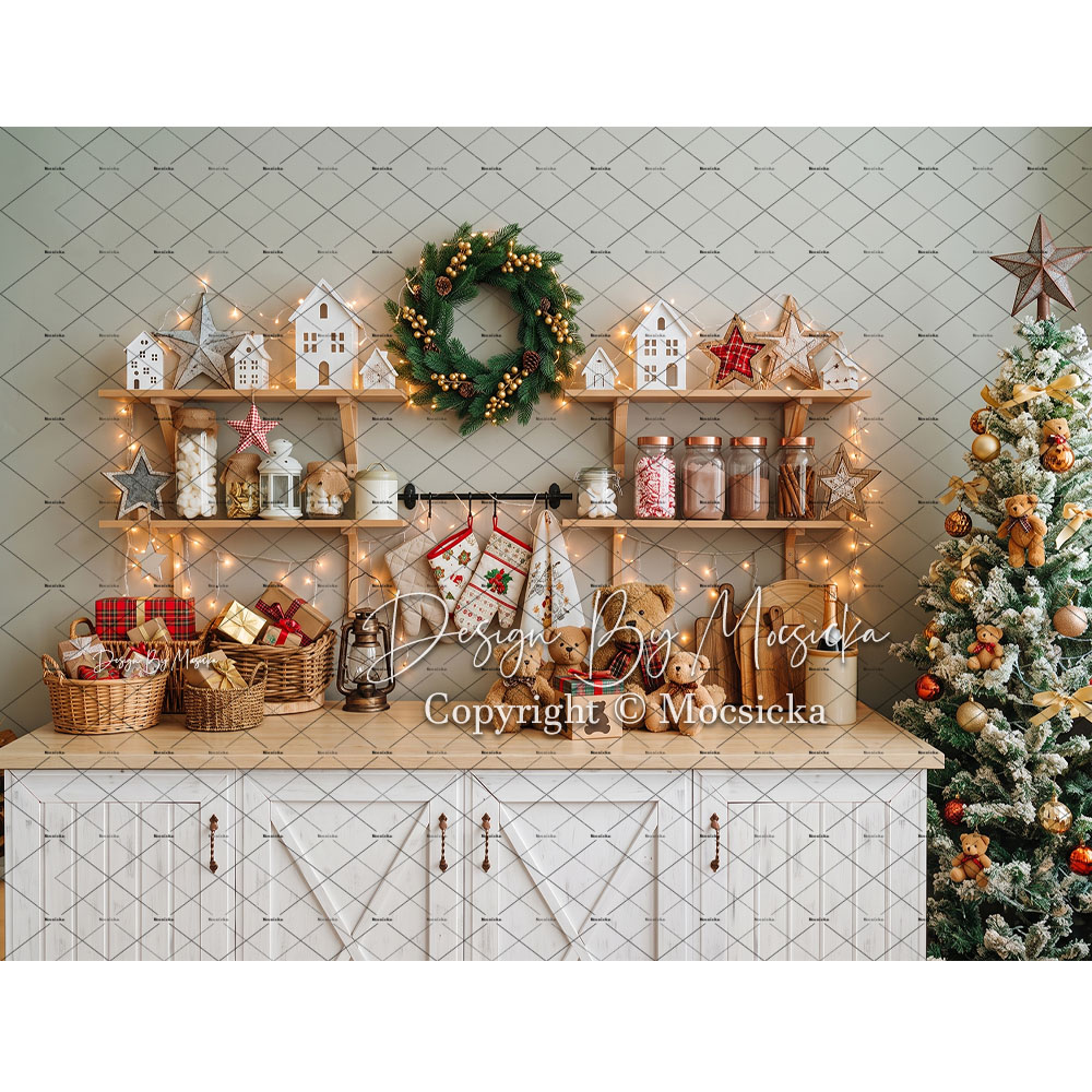 Mocsicka Christmas Gingerbread - Kitchen Baking Background 评论和价格