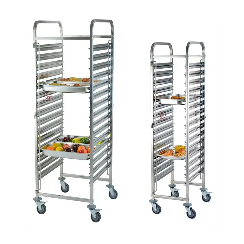 Stainless Steel Heavy-Duty 4-W - Kitchen Baking Cart 评论和价格