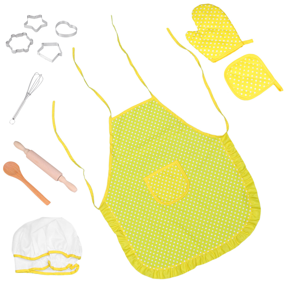 11Pcs Kids Kitchen Aprons Set  - Kitchen Kids Baking Set 评论和价格
