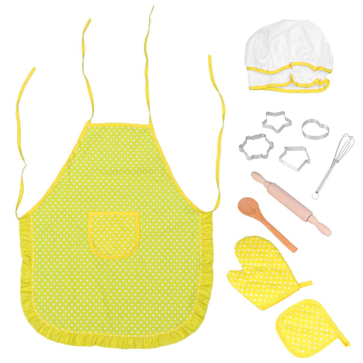11Pcs Kids Kitchen Aprons Set  - Kitchen Kids Baking Set 评论和价格