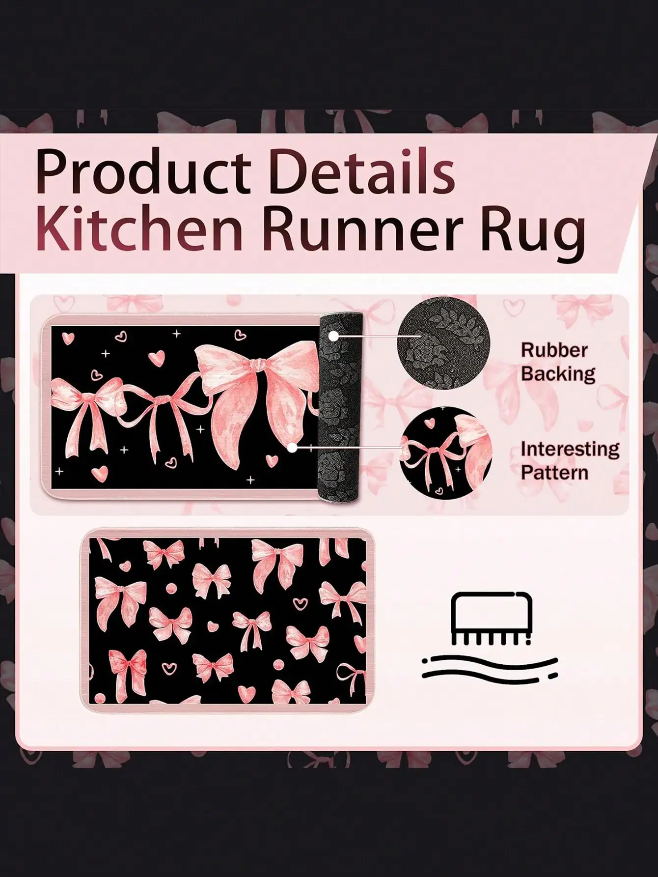 10PCS Pink Bow Kitchen Accesso - Baking Kitchen Set 评论和价格