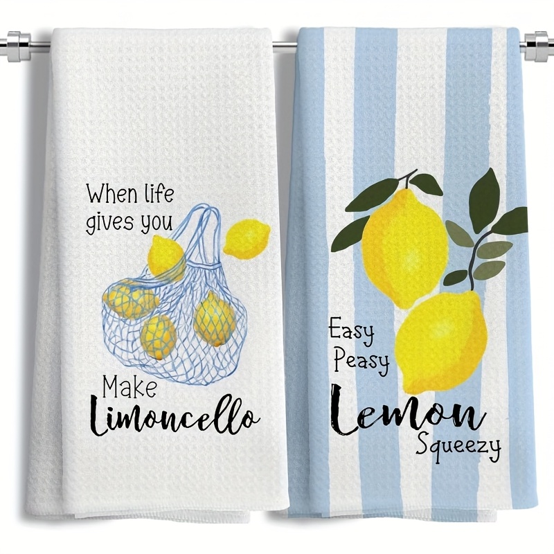 2Pcs, Lemon Mesh Kitchen Towel - Baking Kitchen Set 评论和价格