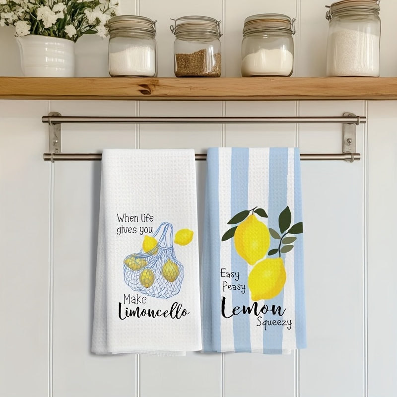 2Pcs, Lemon Mesh Kitchen Towel - Baking Kitchen Set 评论和价格