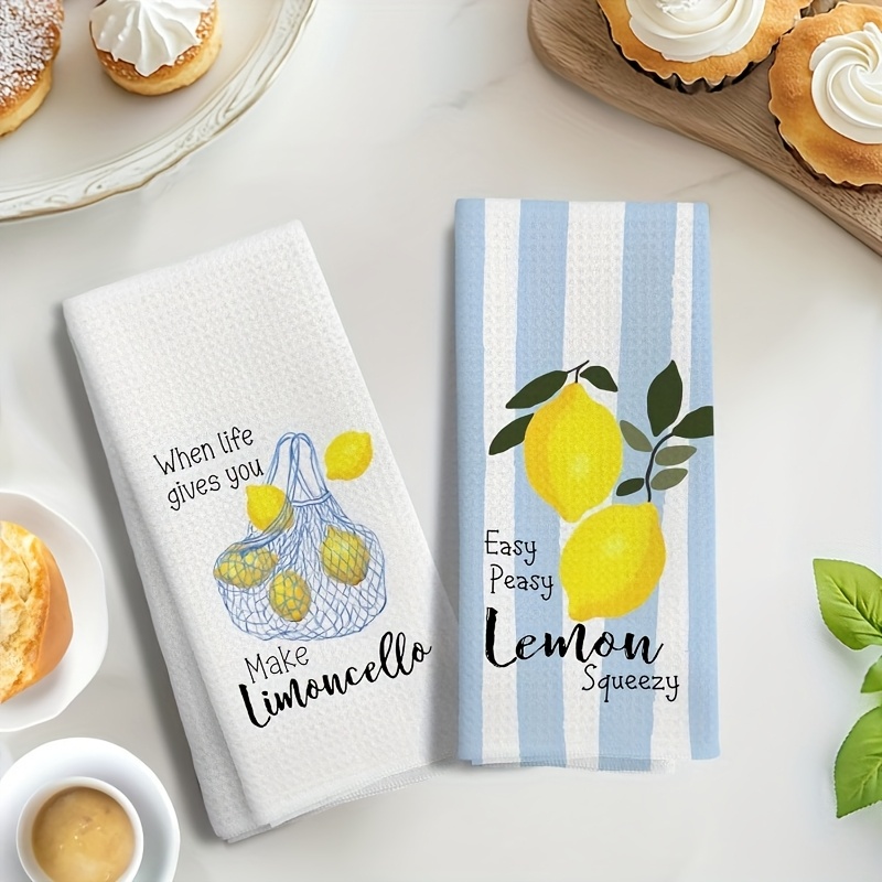 2Pcs, Lemon Mesh Kitchen Towel - Baking Kitchen Set 评论和价格