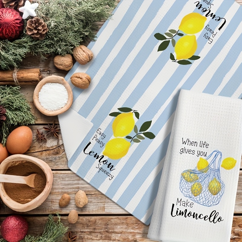 2Pcs, Lemon Mesh Kitchen Towel - Baking Kitchen Set 评论和价格