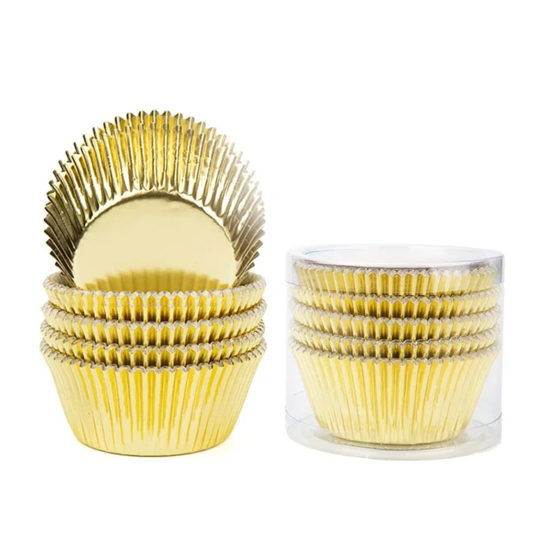 100 piece set of gold foil cup - Baking Kitchen Set 评论和价格