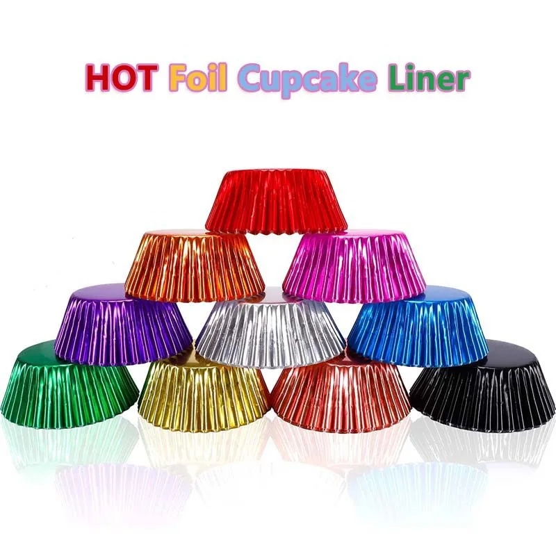 100 piece set of gold foil cup - Baking Kitchen Set 评论和价格