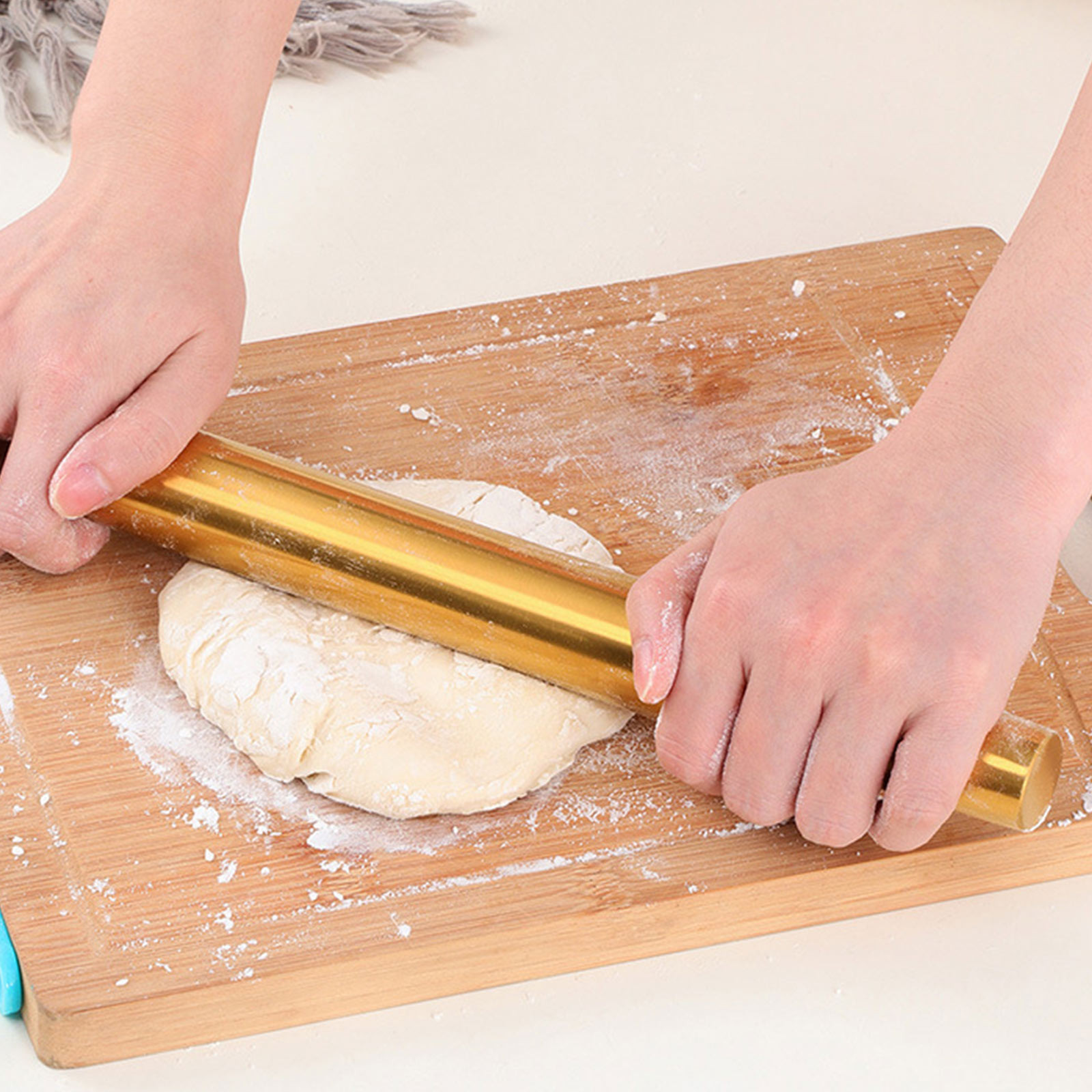 Gold Rolling Pin Baking Tool C - Kitchen Roller Baking 评论和价格