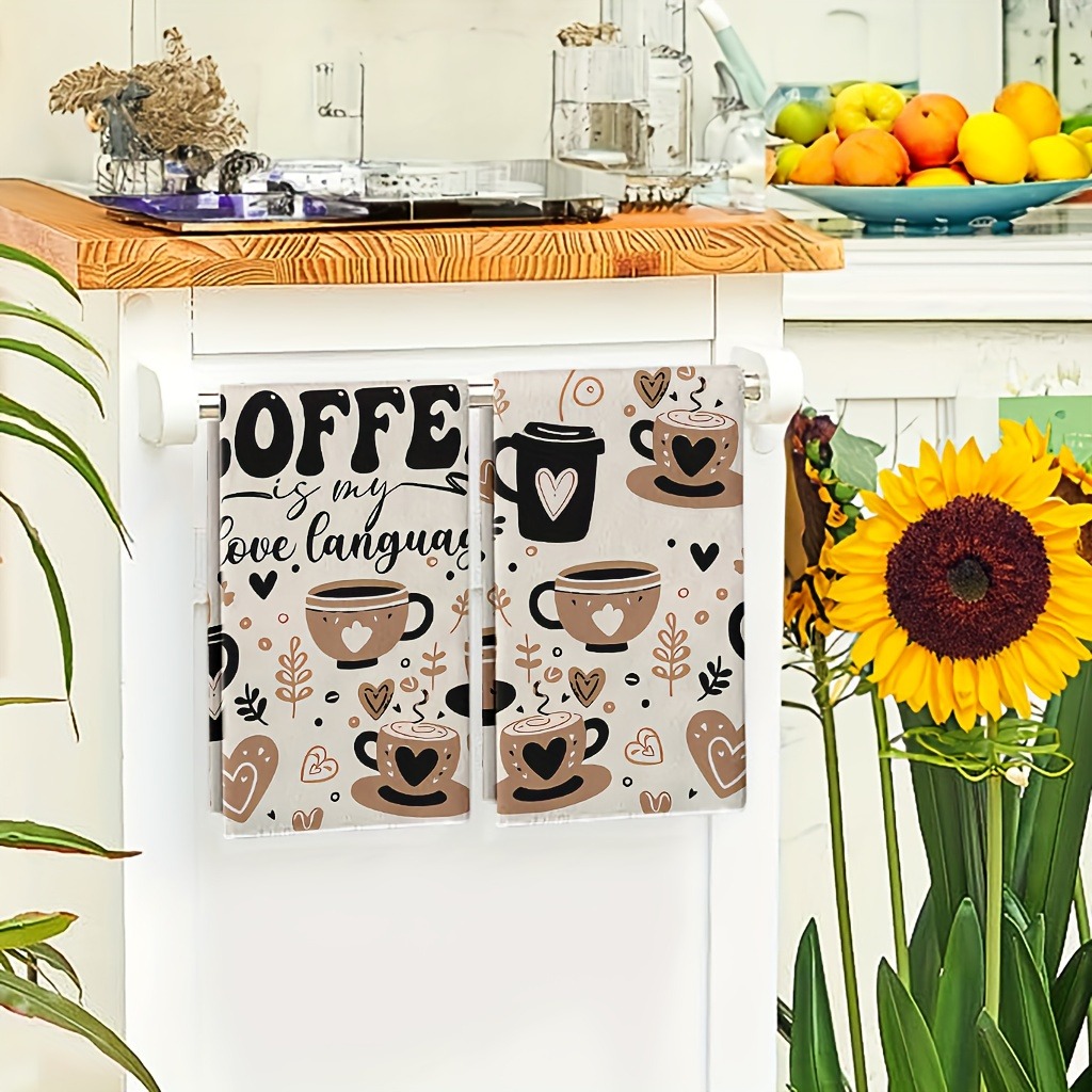 2Pc brown coffee cup kitchen t - Baking Kitchen Set 评论和价格
