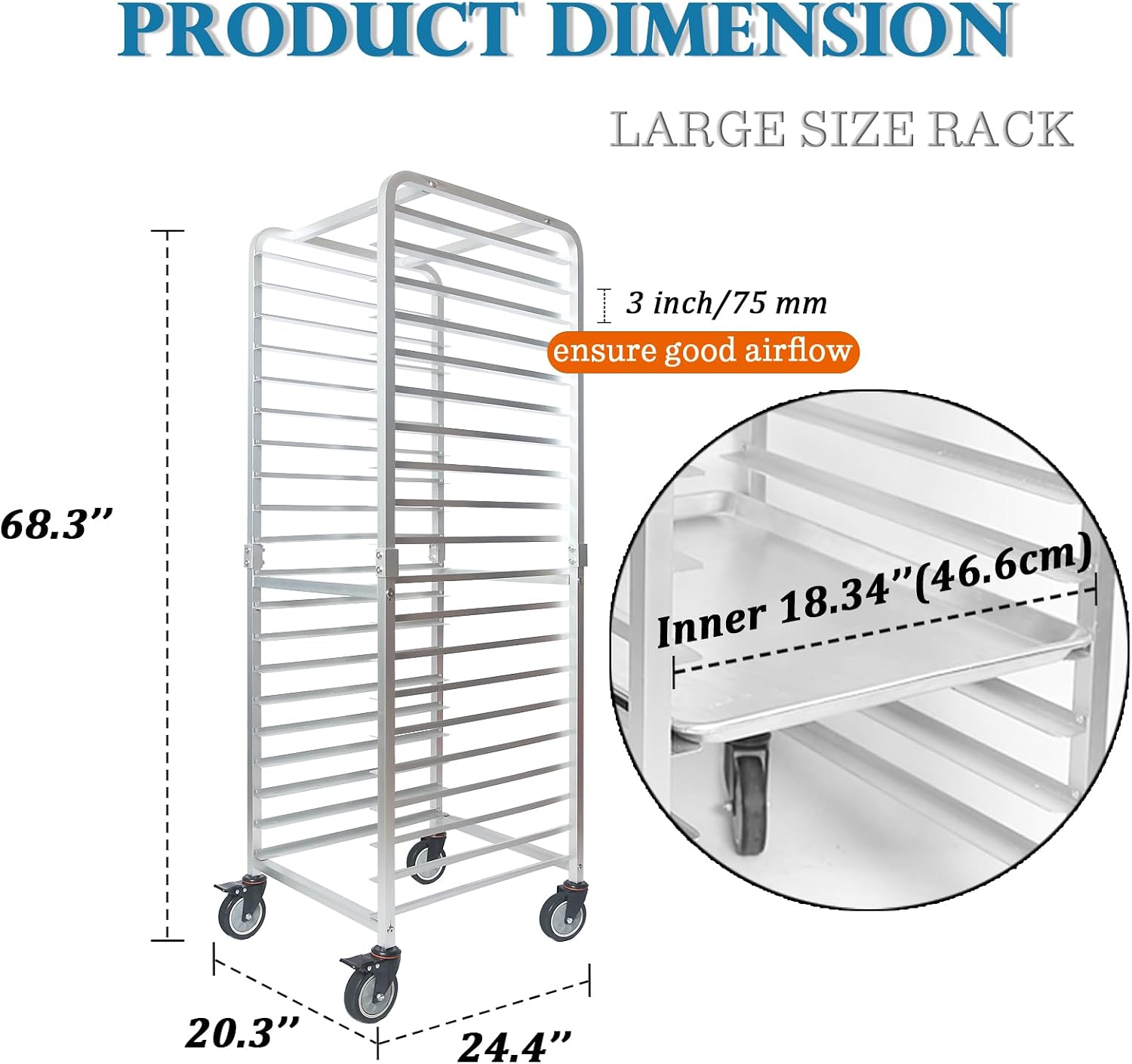 Commercial 20 Tier Stainless S - Kitchen Baking Rack 评论和价格