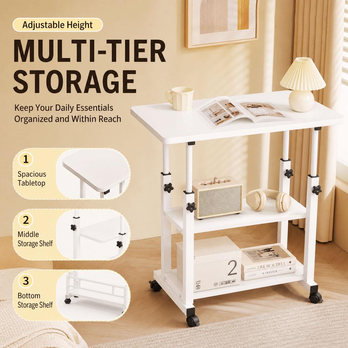 3-Tier Adjustable Height Rolli - Kitchen Baking Cart 评论和价格