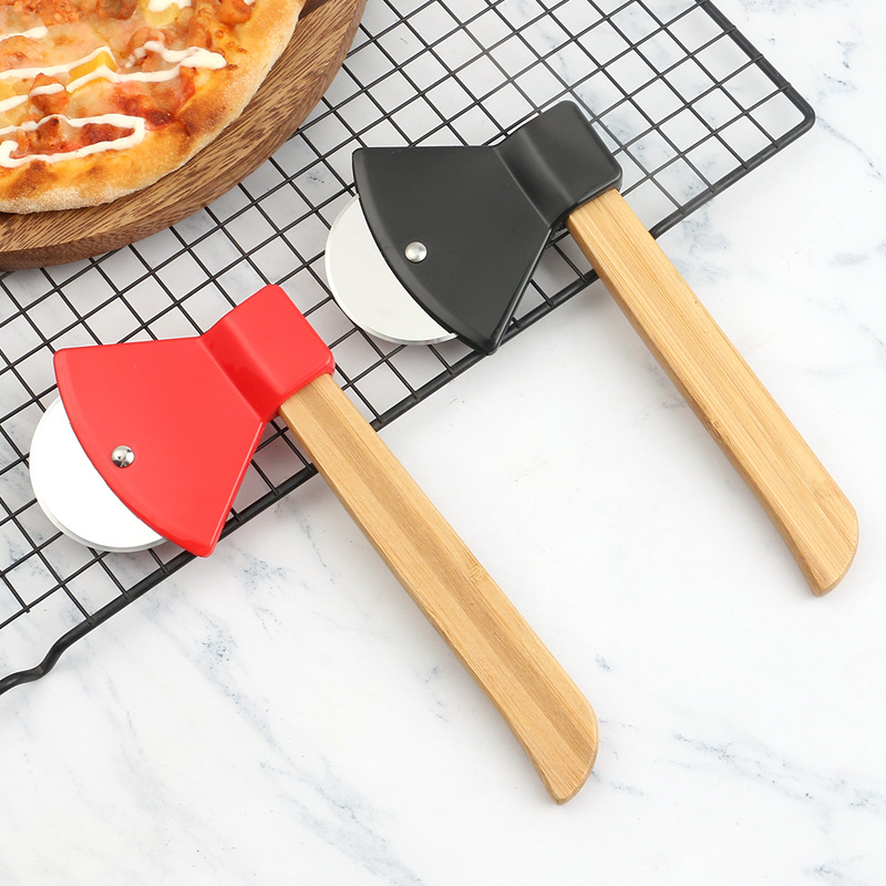 Wooden Handle Axe Shape Pizza  - Kitchen Roller Baking 评论和价格
