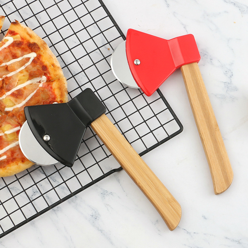 Wooden Handle Axe Shape Pizza  - Kitchen Roller Baking 评论和价格
