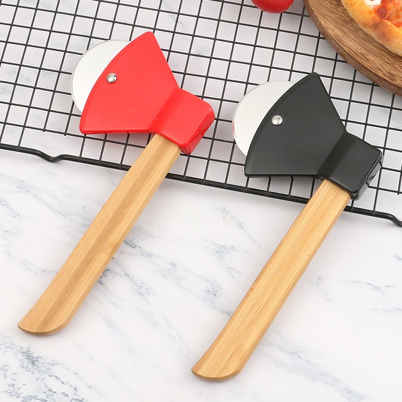 Wooden Handle Axe Shape Pizza  - Kitchen Roller Baking 评论和价格
