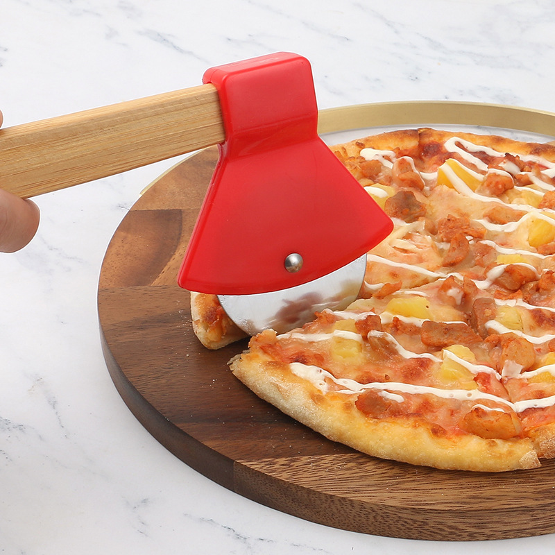 Wooden Handle Axe Shape Pizza  - Kitchen Roller Baking 评论和价格